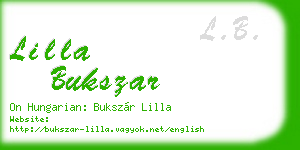 lilla bukszar business card