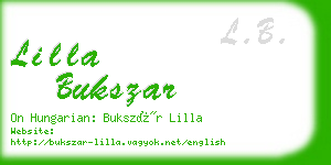 lilla bukszar business card